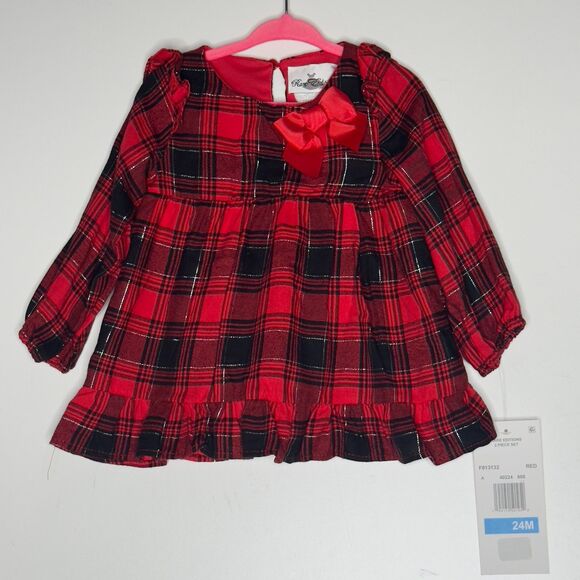 New Rare Editions Ruffled Plaid Top Legging Set Toddler Girls Size 24 Months 2T - Picture 11 of 12